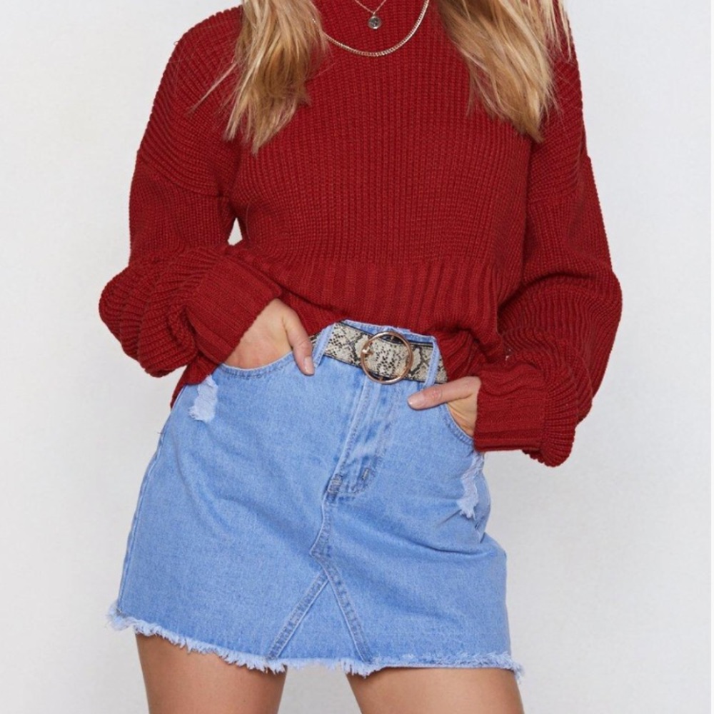 Nasty gal denim mini skirt